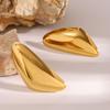 Yori Triangular Drop-Shaped Glossy Earrings Prevent Allergy Trendy Attractive Jewelry Accessories 2024 Waterproof