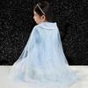 Girl's Princess Print Dress with Shawl