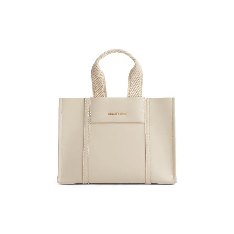 CHARLES&KEITH Pu Handbag Women's Cognac Light Umber / Beige / Black (Unisex) Handbags CK2 31220029