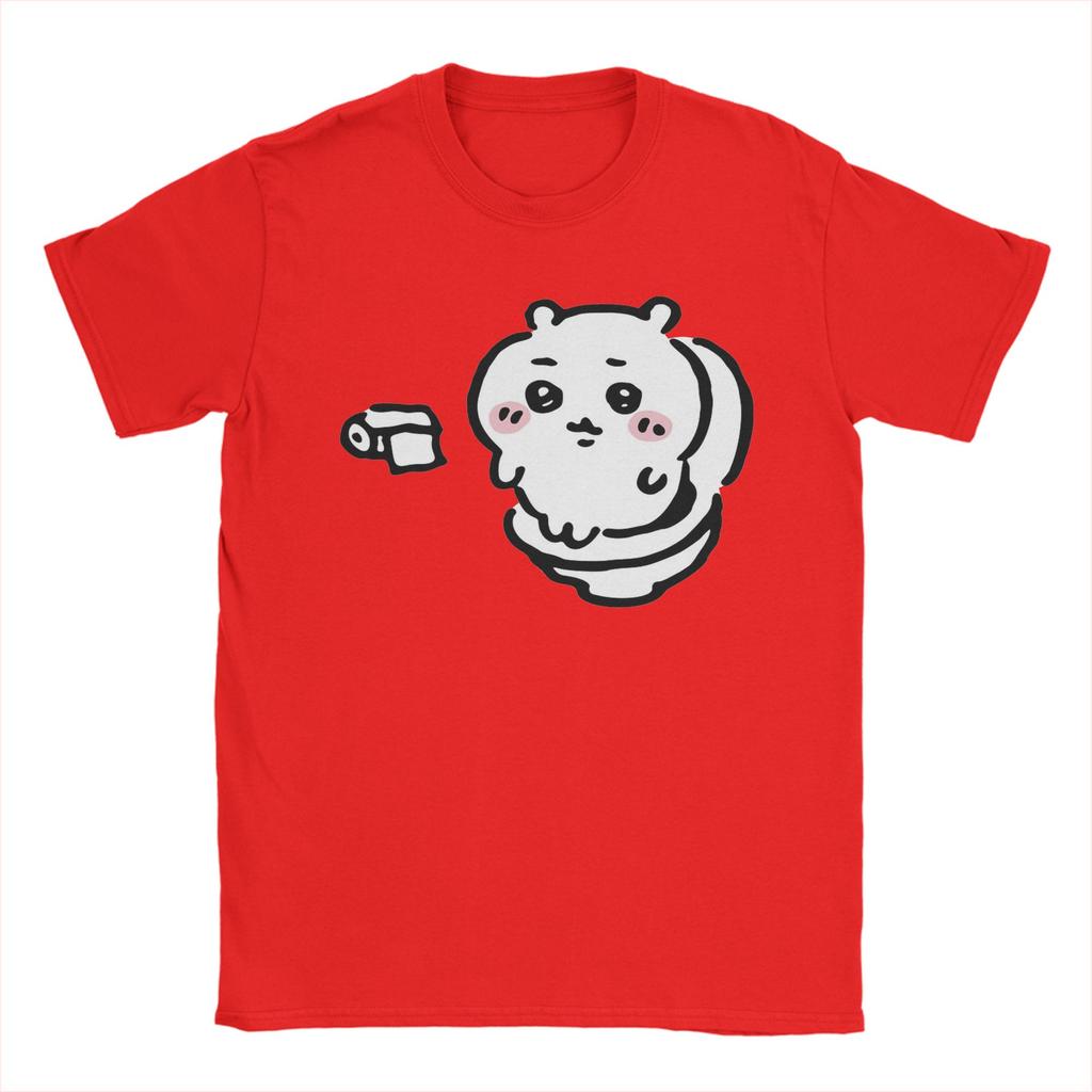 Mens TShirt Chiikawas on the Toilet Potty Hachiware Usagi Pooping meme Cotton Tees Short Sleeve T Shirts O Neck Tops Adult