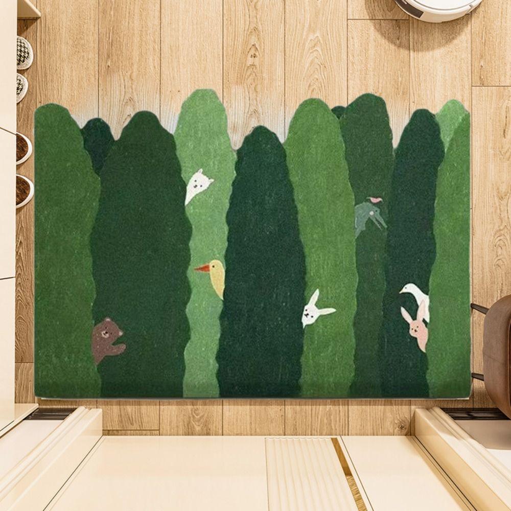 Cartoon Bathroom Foot Mat Water-Absorbing Floor Carpet Dirt-Resistant Foot Pad  Household