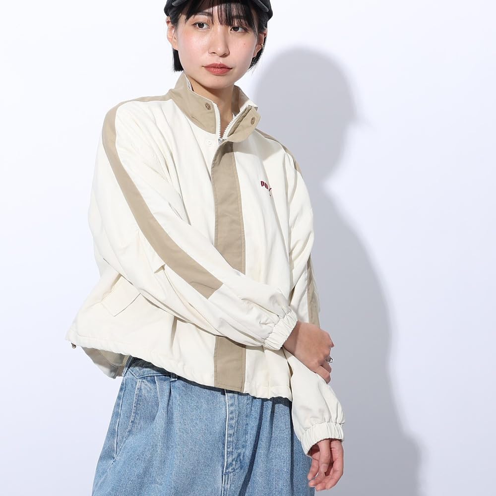 PUMA Windproof CORE HERITAGE Woven Track Jacket in Alpine Snow 2024 Color Women's One-Line (683594) (87), Fall/Winter