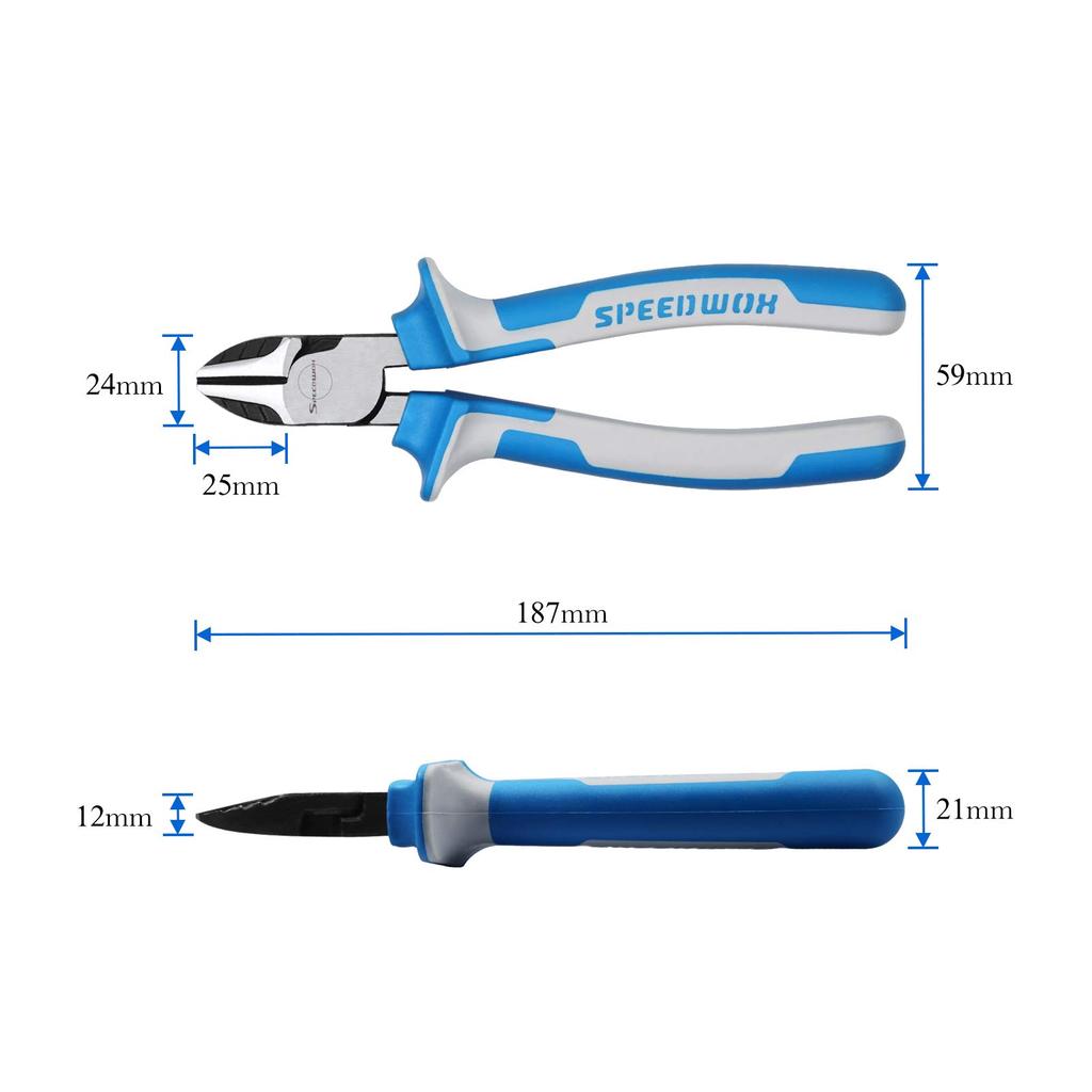 SPEEDWOX Eccentric High Wire Carbide Work Tools Heavy-duty Nippers, Nippers, Power, Strong, Cutter, Standard, 35% Sharper, Blade, CR-NI Steel,