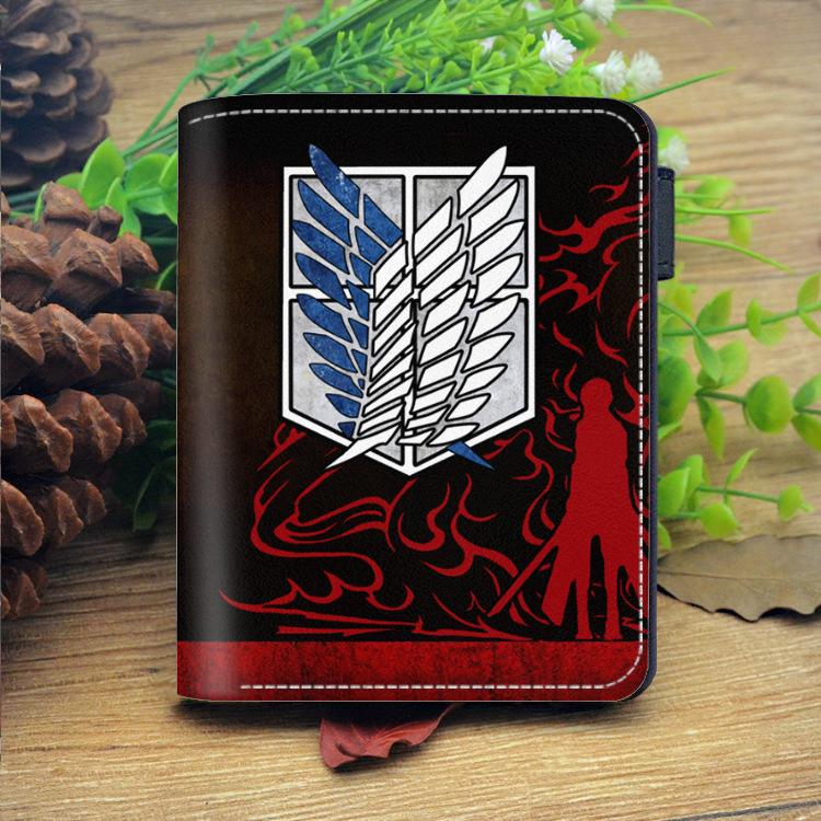 Anime Shingeki No Kyojin Scouting Legion Recon Corps Purse Short Wallet