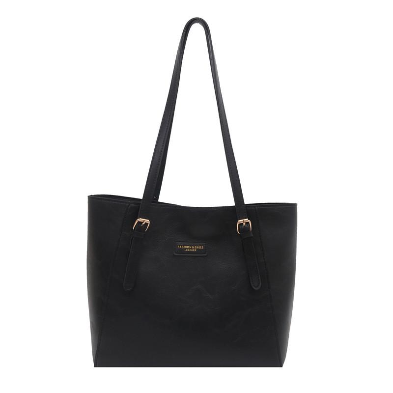 Pu Large Capacity Tote Bag For Women With Letter Print For Daily Use