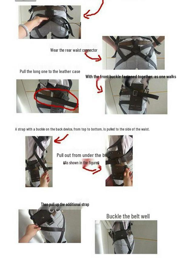 Attack On Titan Mikasa, Eren, Levi Survey Corps Full Body Leather Strap Cosplay Gear Available