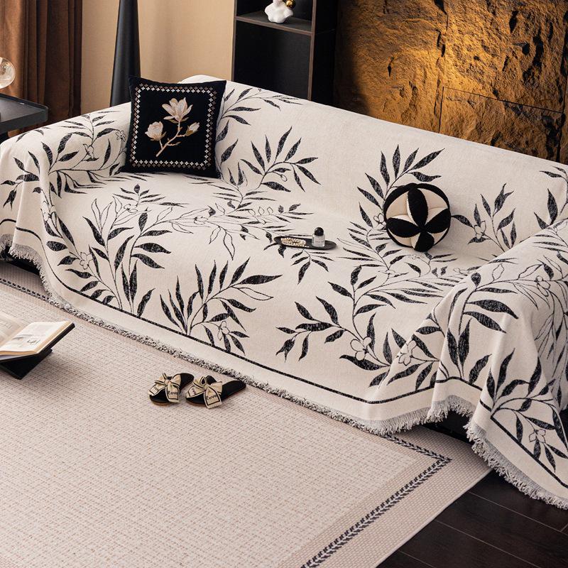 Chenille All-Season Universal Sofa Cover - Anti-Scratch, One-Piece Full Cover Blanket Cushion