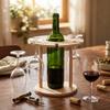 Wooden Wine Glass Holder Holds Six Glasses Wine Organizer Easy Assembly Wooden Wine Rack  Bar