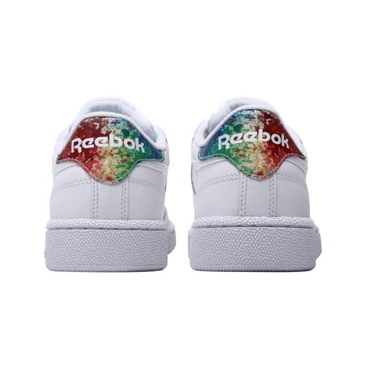 Reebok Club C Rainbow Casual Low-Top Sneakers Unisex sneakers White DV5303