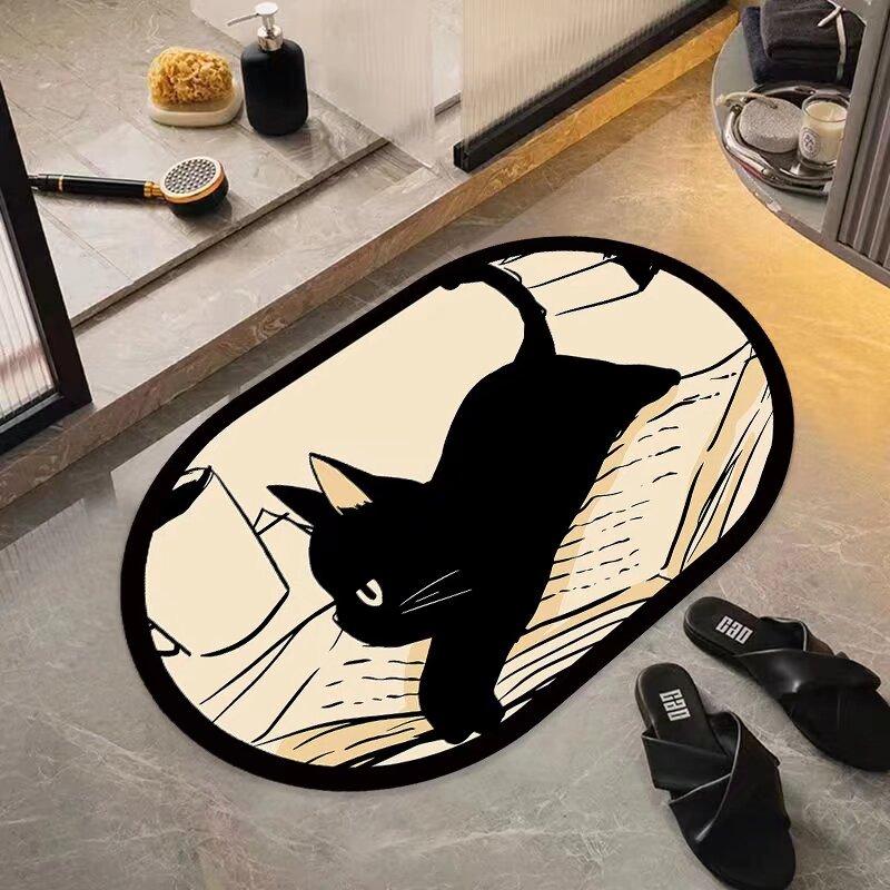 

Soft diatom mud floor mat toilet bathroom water-absorbing quick-drying non-slip floor mat toilet door household carpet 40x60cm15.7x23.6in