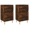 Nightstands 2 Pcs Smoked Oak 40 X 35 X 70 Cm
