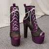 Women's high-heeled sandals sexy European and American style waterproof table thick heel large size hollow fish mouth shoes