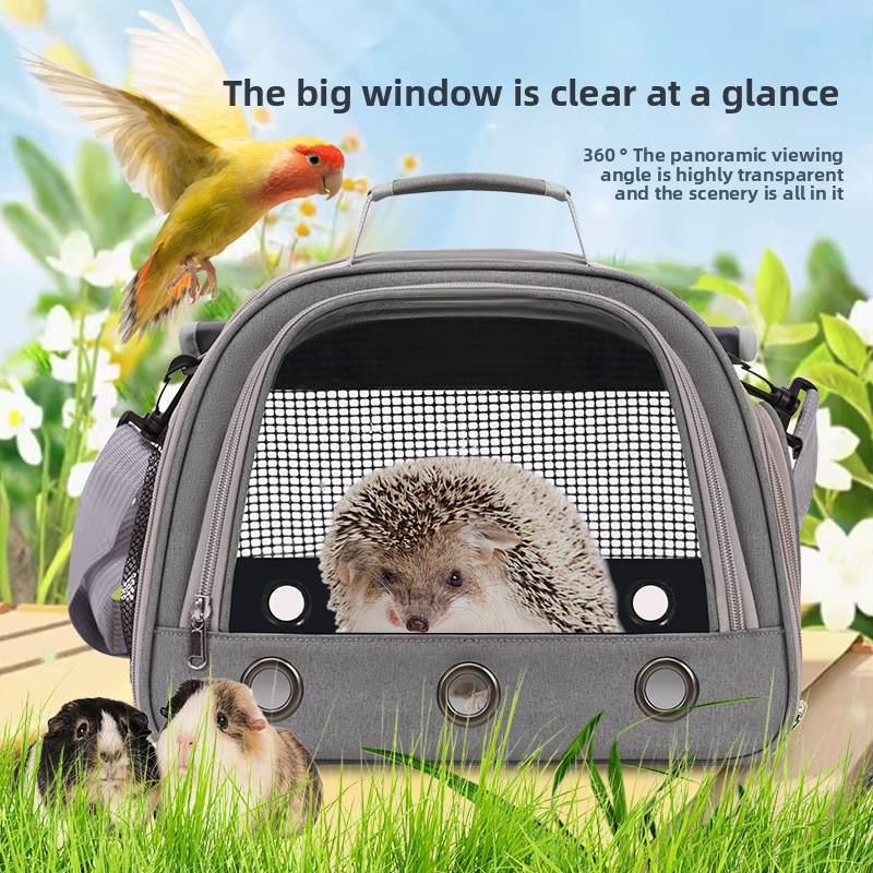 Portable Bird Travel Carrying Box Transport Bird Cage with Stainless Steel Tray Pet Multifunctional Parrot Bird Bag Outdoor