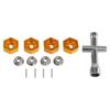 Mangniu MN128 G500 RC Car Metal Upgrade Coupler with Hex Nut and Sleeve