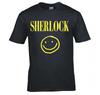 T-shirt Nuova Faccina Sorridente di Sherlock Holmes