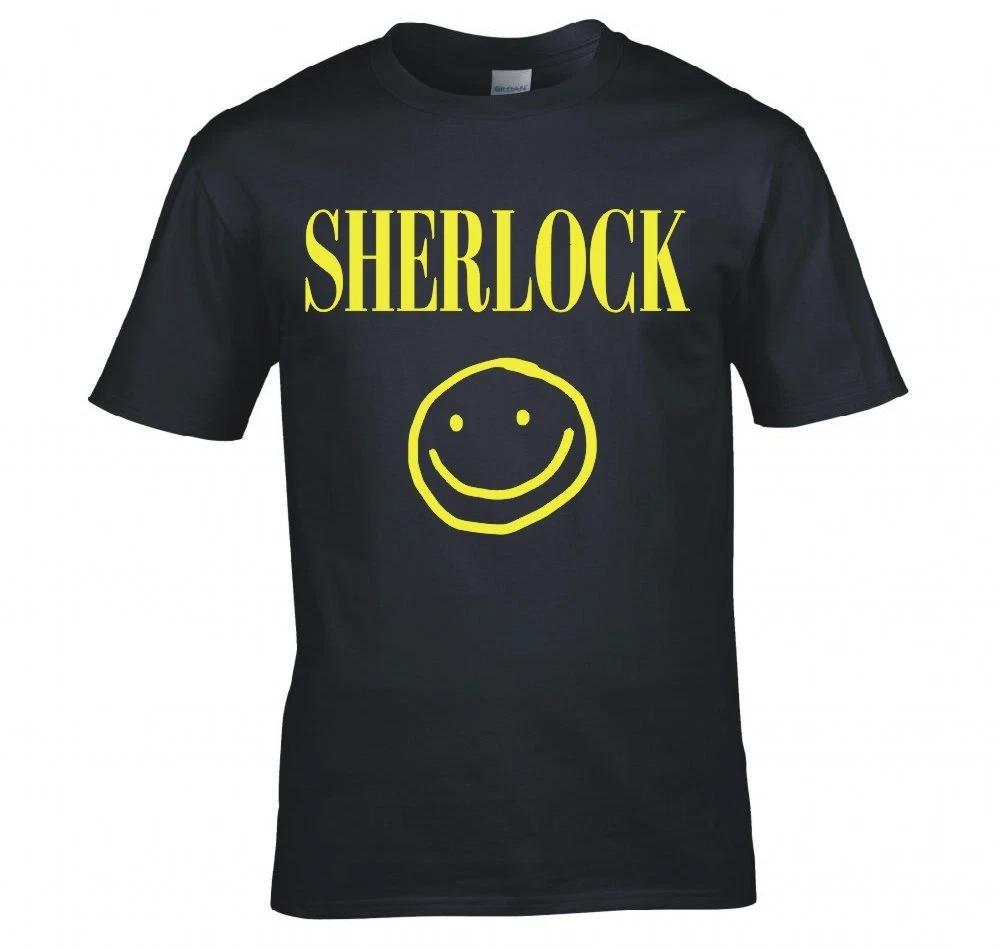 T-shirt Nuova Faccina Sorridente di Sherlock Holmes