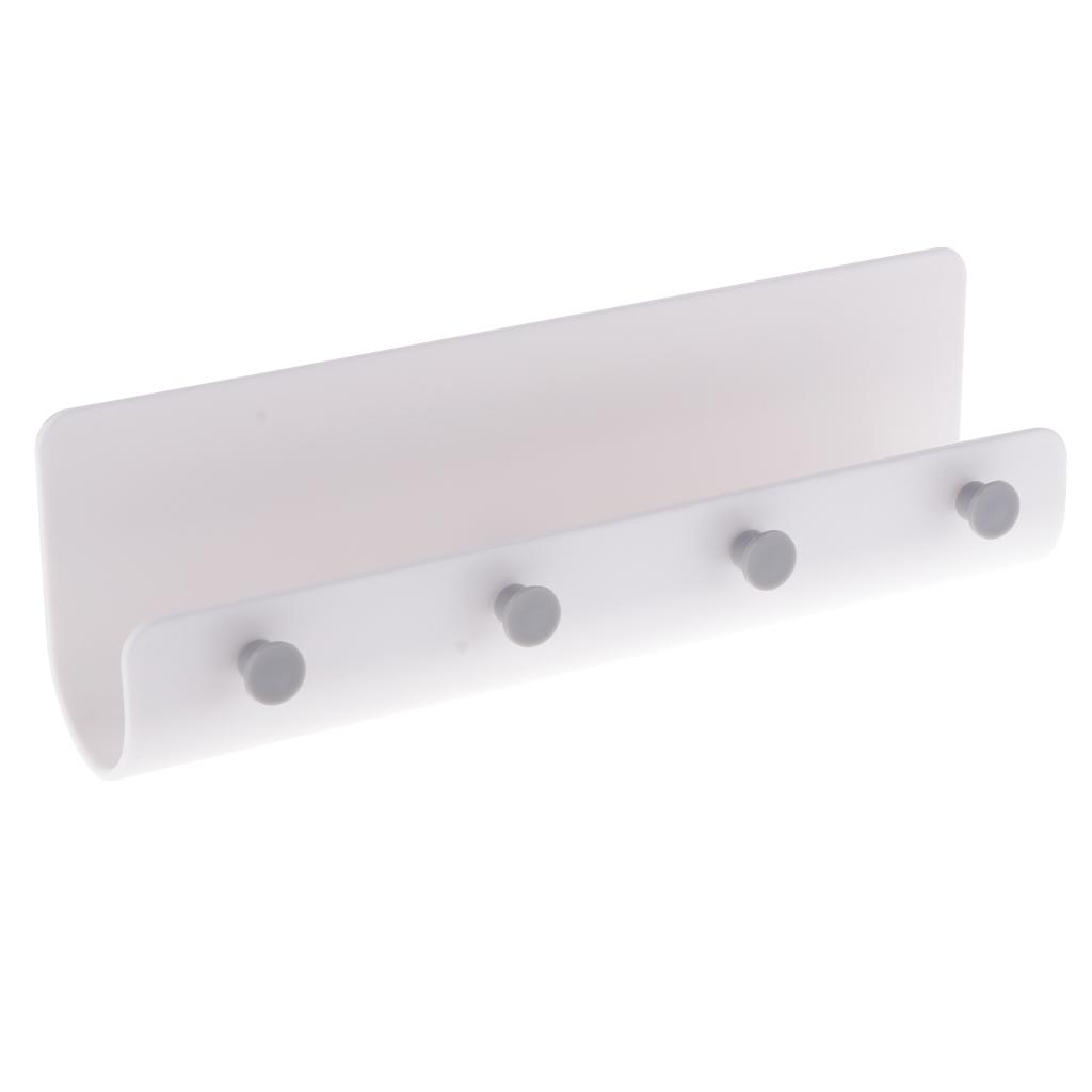 Wall Mount Holder with Storage Basket Holds Board Spray Bottles Starch Laundry Rooms - White