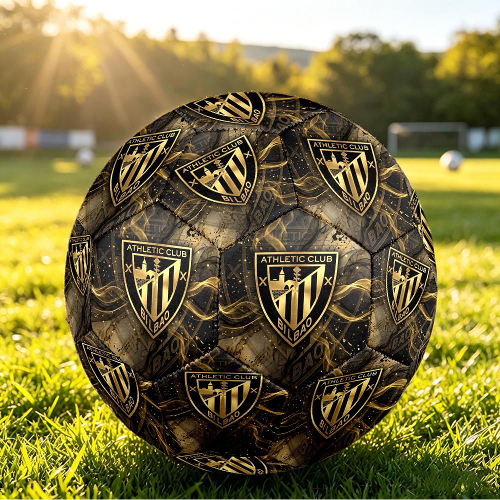 Athletic Bilbao FootballPrinted Size 5 Soccer Bootball, Anti Slip Adult Match Football Souvenir for Football Fans