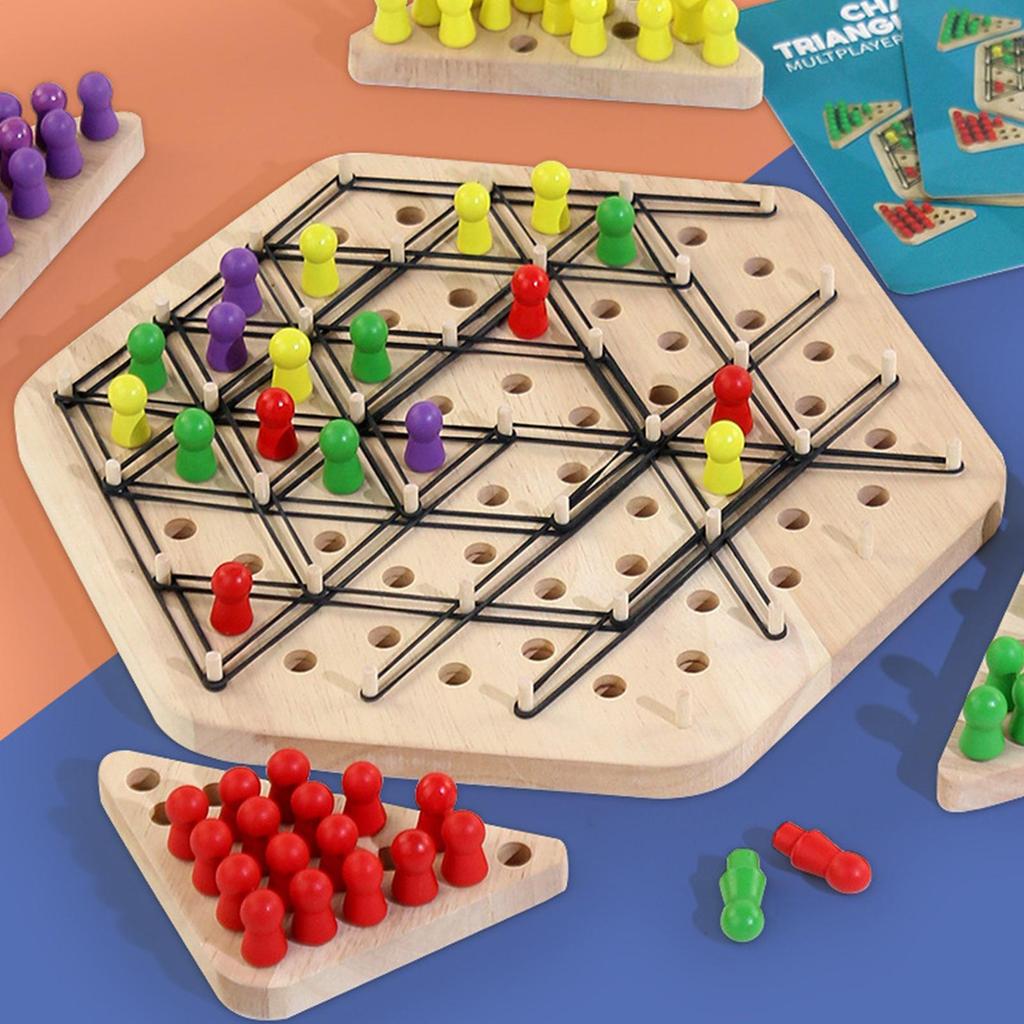 Chain Chess Game Geometry Desktop Game Family Interaction Exercise Thinking Toys Triangle Chess Desktop Game for Kids