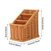 Multicolor Compartmentalized Storage Basket Multi-porpose Weaving Box Organizier Basket  in-vehicle