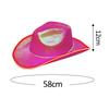 Light up Cowboy Hat Wide Brim Rave Cap Headgear Costume LED Cowboy Hat for Party Role Play Music Festival Concerts Bridal Shower