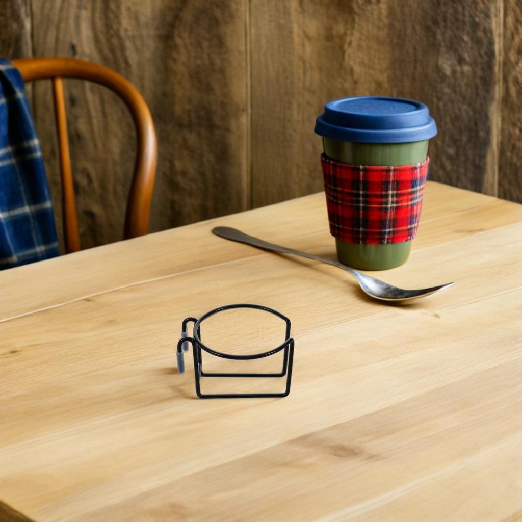 2Pcs Shopping Cart Cup Holder Universal Metal Coffee Cup Rack Portable Clip on Beverage Tumbler Holder for Grocery Trolley