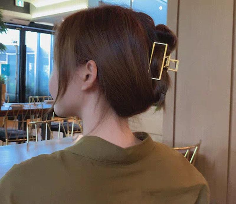 Minimalist Style Geometric Metal Catch Clip Ponytail Clip Women Bath Hair Clips Hair Accessories