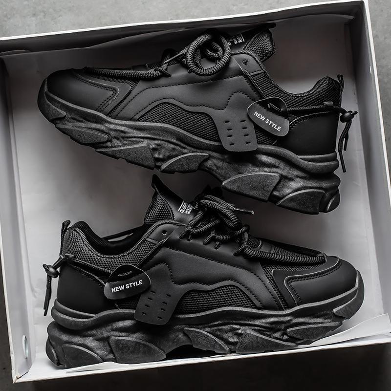 Men's Shoes Summer New Breathable Mesh Shoes Men's Trend Versatile Platform Sports Shoes Casual Running Trendy Shoes