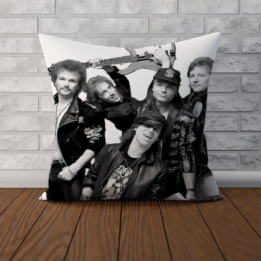 Band SScorpions Pillow Case For Car Sofa Decorative Home Doublesided Print Plush Square Throw Pillow Cushion Cover