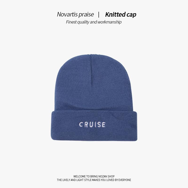 

New Autumn and Winter Knitted Hat for Women Korean Version Ins Casual Versatile Pullover Cold Hat Warm Confinement Woolen Hat One Size