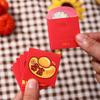 6 Stück Neujahrsbeutel Mini-Münzgeldbörsen Muster mit besten Wünschen Glücksgeldbeutel Kleine Größe Roter Umschlag Hochzeit Geburtstag