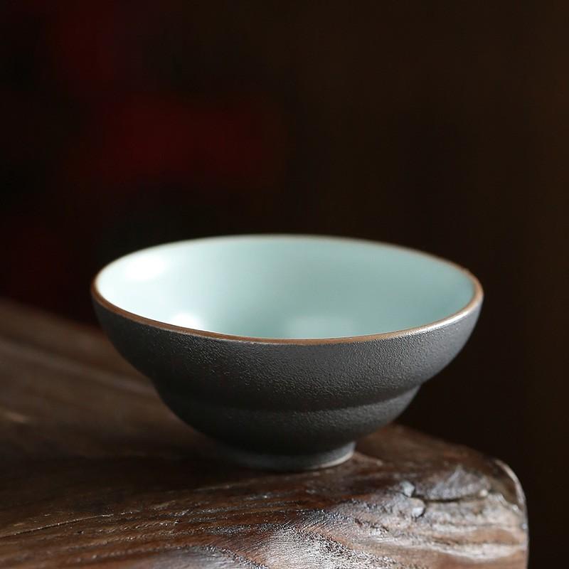 Black Pottery Ceramic Tea Cup Kung Fu Tea Set Small Tea Bowl