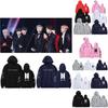 Bluza z nadrukiem BTS z podszewką polarową dla młodzieży, do noszenia na co dzień