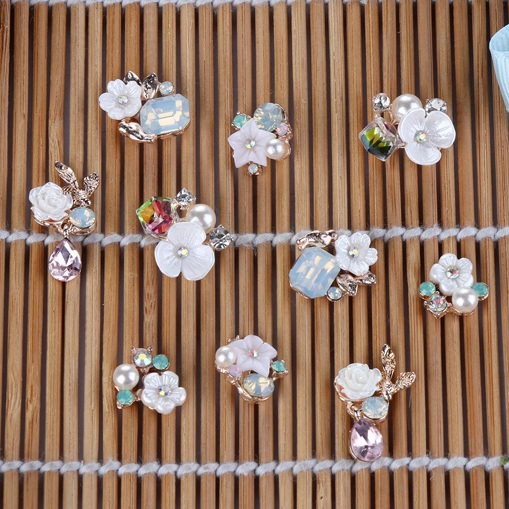 Craft Hairpin Accessories Flatback Rhinestone Button Flower Buckle Apparel Sewing Pearl Buttons