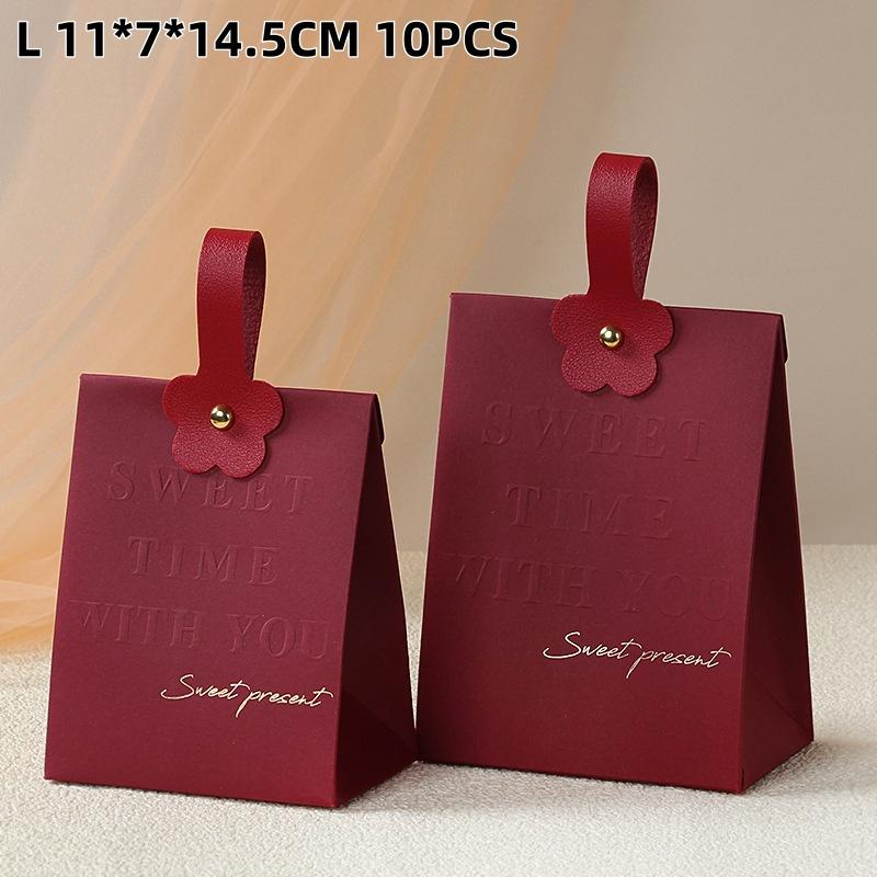 10 יחידות קופסת מתנה יצירתית ניידת קופסת נייר לממתקים לחתונה אריזות למסיבה קופסת נייר