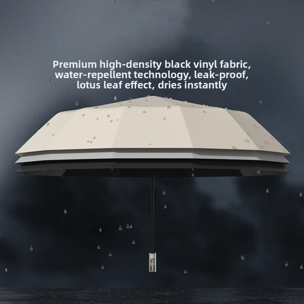 Strong Frame Folding Umbrella Windproof Oversized Umbrella Sunny Rainy Umbrella  Dual Purpose