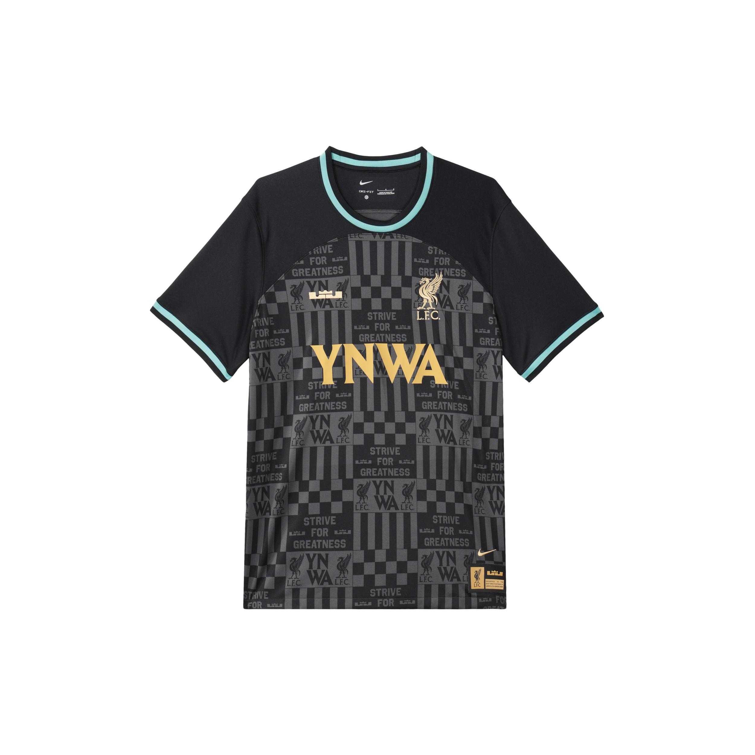 Nike Liverpool x Lebron 23-24 Fourth Jersey Black Men s FZ3199-011 S