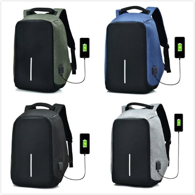 Antitheft Backpack Unisex Laptop Usb Port Charger Travel Oxford Bags School