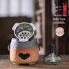 Clay Teapot with Lid and Handle for Electric or Charcoal Stove