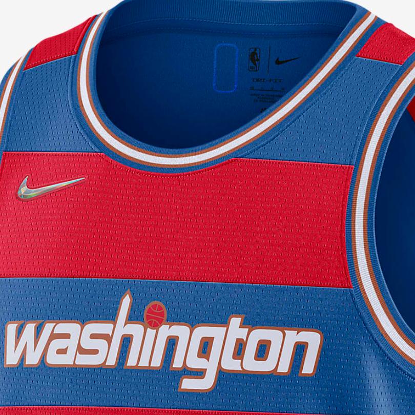 Nike Washington Wizzards Bradley Beal City Edition Jersey Blue Men Streetwear DB4048-477