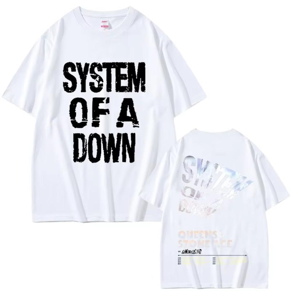 Limited System of A Down Tour 2026 Tshirts Men Women Rock Vintage Oversized T Shirts Mens Casual Cotton Short Sleeve Tshirts