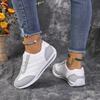 Large-sized White Sneakers, Women's Shoes, Flat Sneakers, New Spring 2025 Korean-style Fashionable Sports Shoes, Versatile and Lightweight