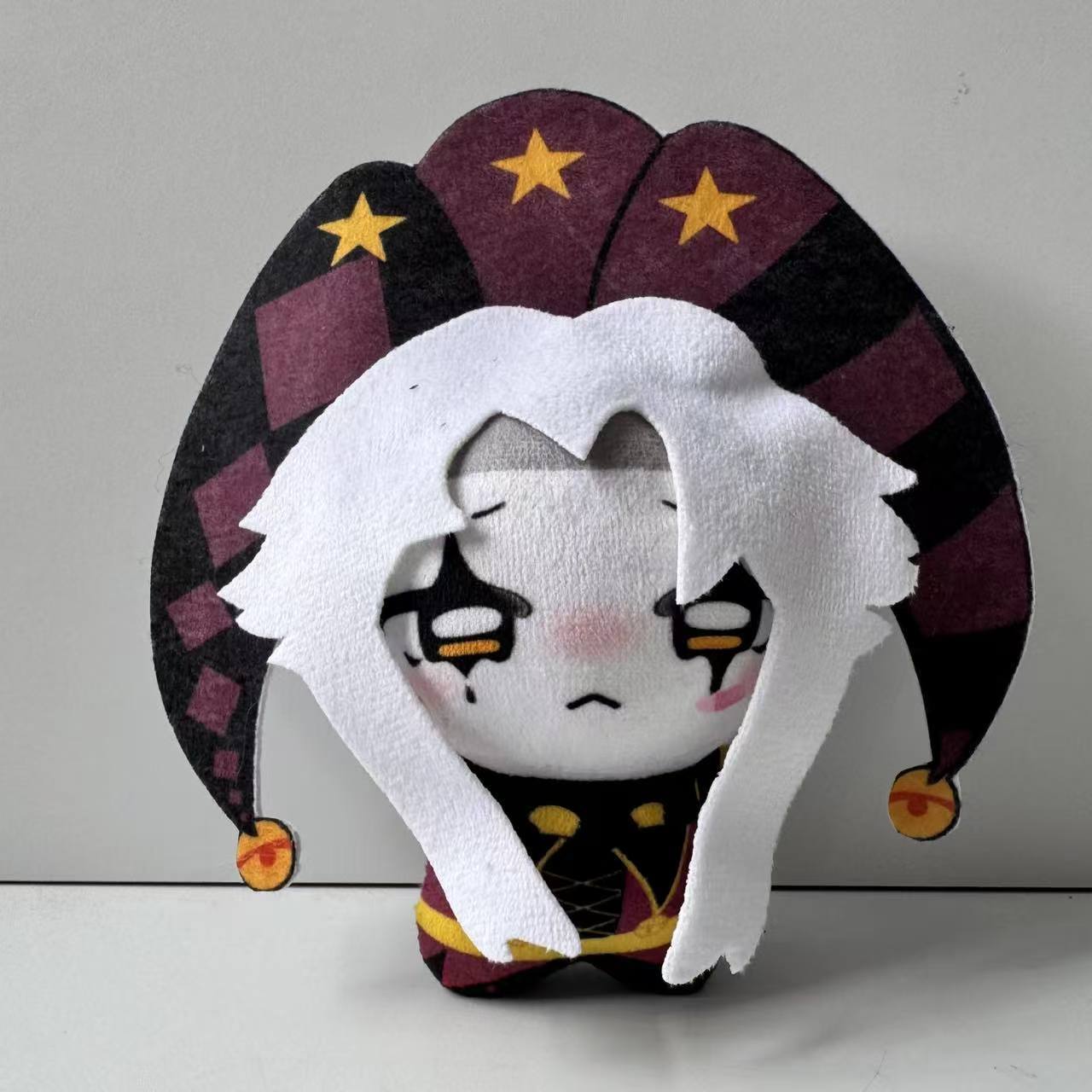Cute The Freak Circus Plush Freak Circus Characters Soft Stuffed Dolls Jester Clown Purple Hair Plushies for Fans Kids Birthday Gift Home Decoration 12CM