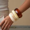 Resin Irregular Geometric Round Square Bracelet Bohemian Vintage Niche Jewelry