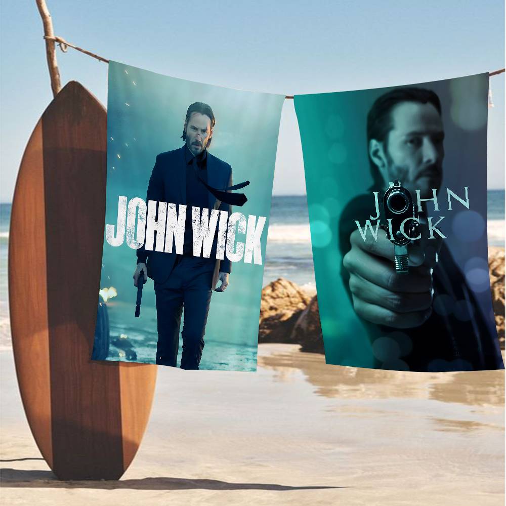Classic Movie John Wick Microfiber Printed Beach Towel Mountain Climbing Yoga Beach Swimming Running Absorbent Soft Towel