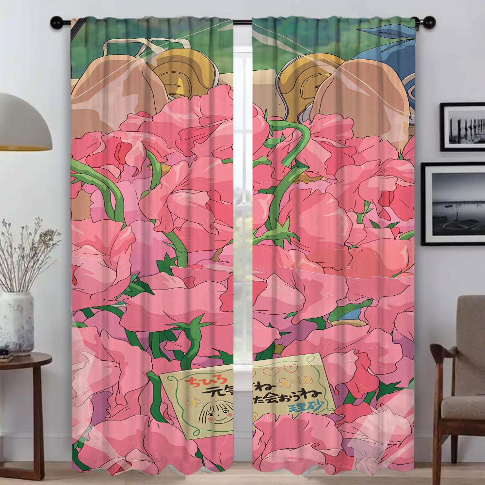 Elegant Room Curtains for Camera Beauty Scenery Window Curtain for Room 2 Panel Home Interior Curtains Partition Shades Living