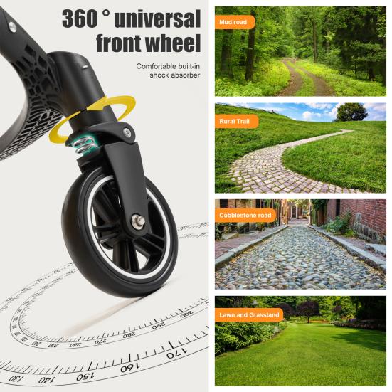 2 in 1 Haustierwagen Haustier Faltwagen mit Abnehmbarem Aufbewahrungskorb 4 Räder Hund/Katze Reisebuggy Faltbare Leichte Hundetransportbox