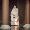 Ming Dynasty Style Hanfu Set Women Embroidered Yunjian Stand Collar Top Horse-Face Skirt Winter Wear