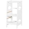 Toddler Step Stool Kids Adjustable Standing Tower with Safety Rail for Kitchen Counter White
