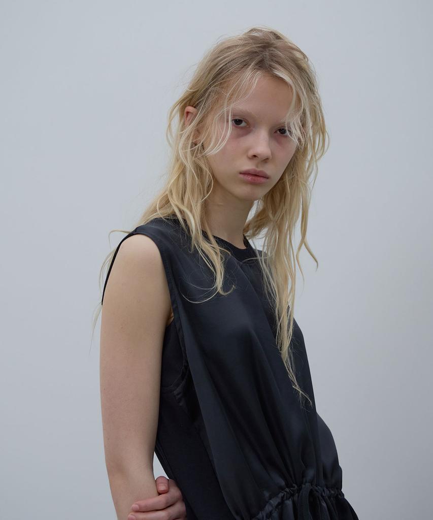 Lcdc Tm Drawstring Gathered Dress (Black)